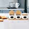 3pcs Condiment Jar Spice Containers with Bamboo Lids and Spoon Seasoning Pots
